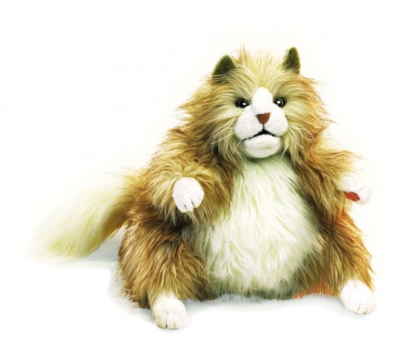 rol Arthur onduidelijk Handpop Fluffy kat, 30 cm. : BE01644 | Barry Emons