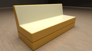 Klapbank driezits Classic zonder armleuningen, afm.190 x 85 x 75 cm