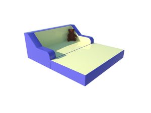 Klapbank driezits Classic met armleuningen, afm.190 x 85 x 75 cm