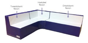 Tweezitsbank Flexion, 120 x 75 x 80 cm