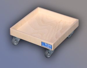 Verrijdbaar plateau t.b.v. bubbelunit met ø 15, ø 20 en ø 25 cm (ronde voet)