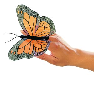 Handpop Vlinder klein, 10 cm