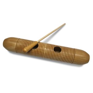 Guiro beuken 2 gaten, 5 x 32 cm