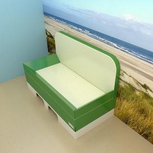 Wig voor waterligelement Seine 240 x 20 x 20 cm, kleur naar keuze