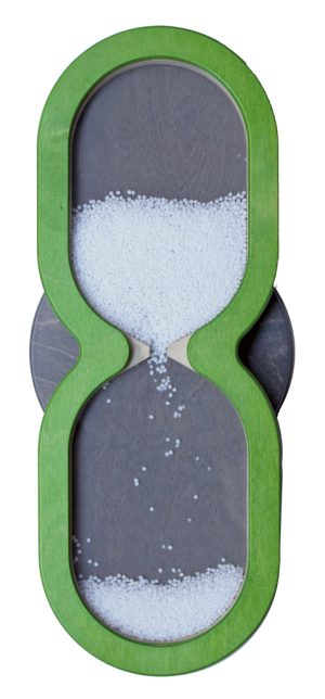 **Zandloper Snel, 48 x 18 cm (hout, wandmontage)