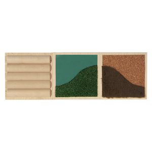 Set van 3 zintuigplaten, thema 'voelen', set B, afm. 91x31 cm
