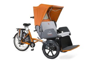 Huif oranje t.b.v. de Chat riksja fiets