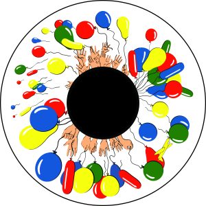 6" Magnetic Effect Wheel Balloons