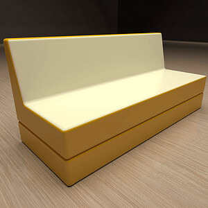 Folding bench three-seater Classic without armrests, dim.190 x 85 x 75 cm