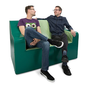 Tweezitsbank Classic met armleuningen