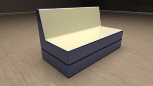 Klapbank tweezits Classic zonder armleuningen, afm.150 x 85 x 75 cm