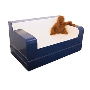 Klapbank tweezits Classic met armleuningen, afm.150 x 85 x 75 cm