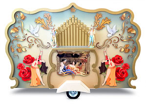 Draaiorgel, 180 x 140 cm