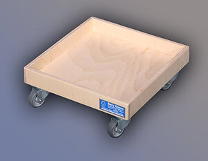 Verrijdbaar plateau t.b.v. bubbelunit met ø 15, ø 20 en ø 25 cm (ronde voet)