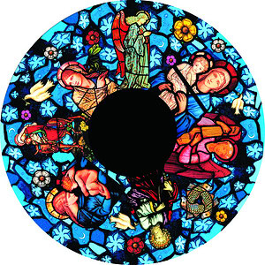 6" Effectwiel Glas-in-Lood