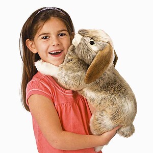 Handpop Hangoorkonijn, 43 cm