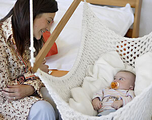 Droomschommel Babyschwinger set inclusief inlegmatras