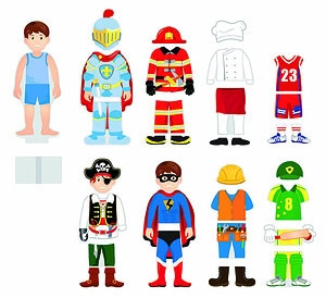 Dress up jongen, magnetisch