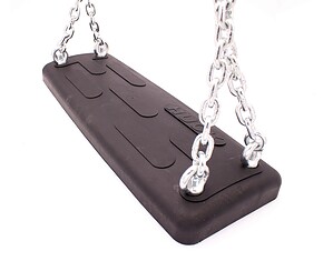 Schommelplankje, zwart, met 2 m kettingen