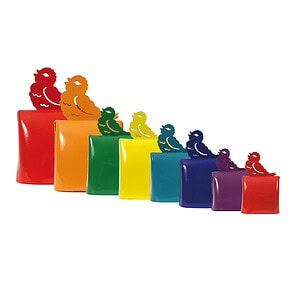 Muziekklok, set van 8 in kleur