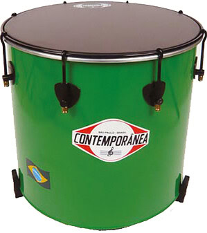 Bonte Bastrommel groen ø 36 cm, 45 cm hoog