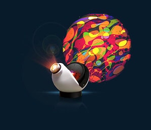 Aura projector (incl. magnetisch vloeistofwiel Tutti Frutti)