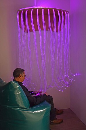 FiberGlow schap met watervaleffect 100 x 41 cm beuken