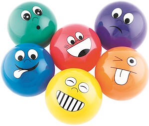Emotieballetjes ø 10 cm, set van 6