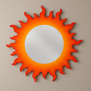 Schitterzon wandversie, ø 120 cm met spiegel ø 60 cm