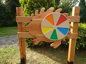 Kleurendraaier op achterwand (Egel, Konijn of Uil)