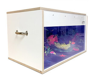 Blacklight aquarium, draagbaar (70 x 40 x 40 cm) (WIT)