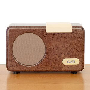 Oer muziekspeler (walnoot) (dementievriendelijk)