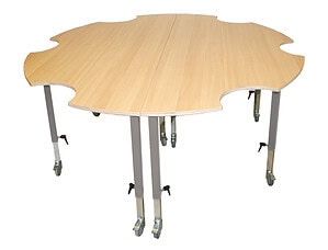 Yin en Yang tafels met buikuitsparing, set van twee stuks