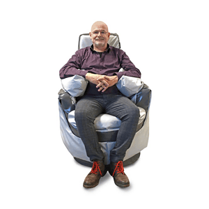 PrimaSit Dynamic geheel in bisonyl, zitgedeelte lichtgrijs/overig donkergrijs (zonder verzwaring)