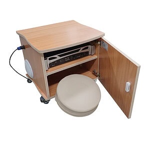 Muziek-trilsysteem in kastje, compleet met los trilkussen