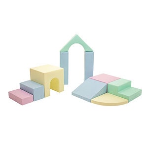 Speelblokken set Combi, 10-delig in pasteltinten