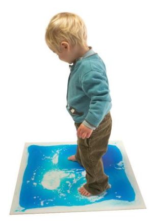 Colorful liquid (floor) plates, square, set of 4 pieces