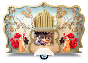 Draaiorgel, 180 x 120 cm