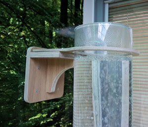 **Houten verstelbare wandbeugel bubbelunit, ø 30 cm