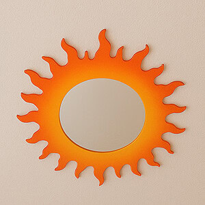 Shining sun ceiling version, ø 120 cm with mirror ø 60 cm