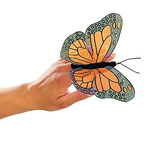 Handpop Vlinder klein, 10 cm