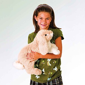 Handpop Knuffel konijn, 43 cm