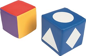 Dobbelsteen Kleur en Vorm Herkenning - set van 2 stk