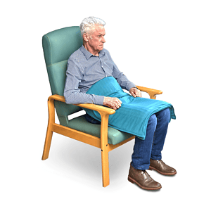 Day blanket in qual. 1010, green, dim. 125/70 cm, 4.5 kg. (incl. laundry bag + washing instructions)