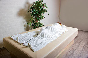 Aggravation blanket washable in PU, dim. 140/200cm, 10kg. snap tape a/d sides