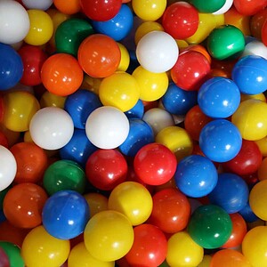 Balletjes t.b.v. ballenbad ø 7,5 cm (500 stuks) mulitcolor