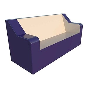 Driezitsbank Classic met armleuningen 186 x 70 x 85 cm