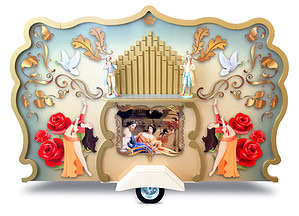 Draaiorgel, 180 x 120 cm