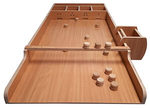 Custom shuffleboard table model incl. set of 30 discs