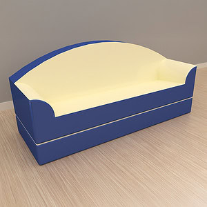 Klapbank driezits Excellent met armleuningen, afm.186 x 70 x 85 cm